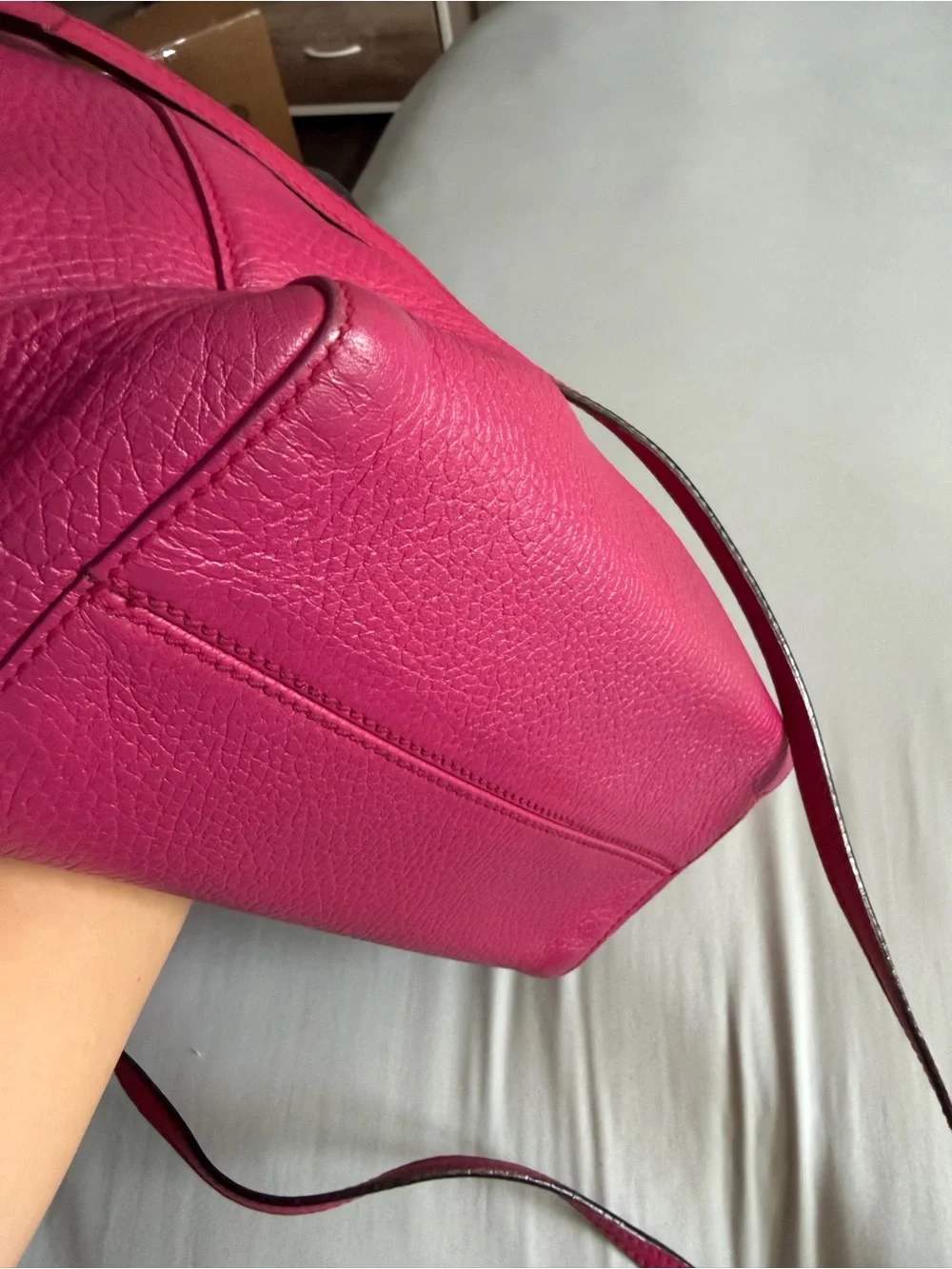 Gucci Fuchsia Leather Satchel with Detachable Strap